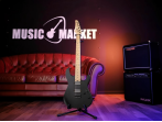 Электрогитара, черная, Magna 2000E-SBK