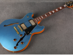 Полуакустическая гитара Harley Benton HB-35 Plus Metallic Blue