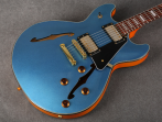 Полуакустическая гитара Harley Benton HB-35 Plus Metallic Blue