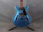 Полуакустическая гитара Harley Benton HB-35 Plus Metallic Blue