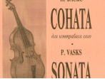 Васкс П. Соната для контрабаса соло, издательство &laquo;Композитор&raquo;