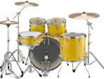 RDP2F5-YL Rydeen Барабанная установка со стойками, желтая, (2 коробки), Yamaha