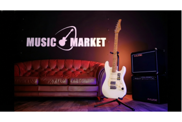 S801-Standard-801-WH Электрогитара с встроенным процессором, белая, GTRS