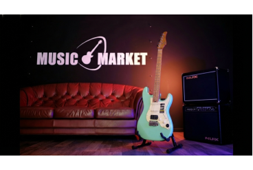 P801-Professional-801-GR Электрогитара с встроенным процессором, зеленая, GTRS