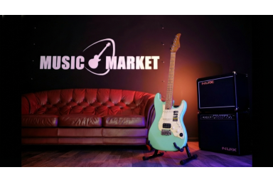 P801-Professional-801-GR Электрогитара с встроенным процессором, зеленая, GTRS