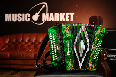 Гармонь "Шуйская" 25х25-III-2, зеленая, Шуйская гармонь S32XL-A-GR