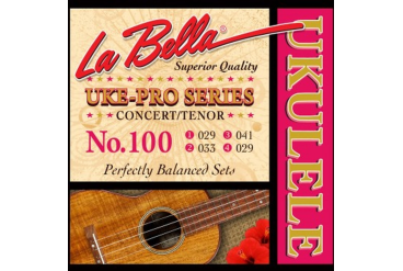 100W Uke-Pro Комплект струн для концертного и тенор укулеле, оплетка 4-ой струны, La Bella