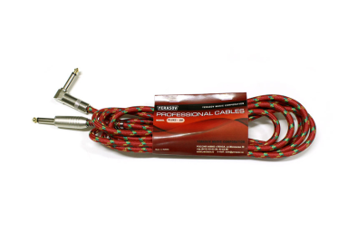Кабель инструментальный, 3м, прямой/угловой, красный, Yerasov 3LUXE-3m-RD