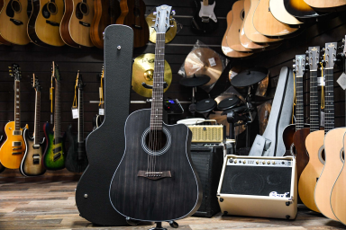 Акустическая гитара FLIGHT D-155C MAH BK