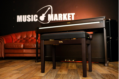 TEMPO TURRIS151/MR - банкетка деревянная с регулировкой высоты, кожзам, цвет: rosewood