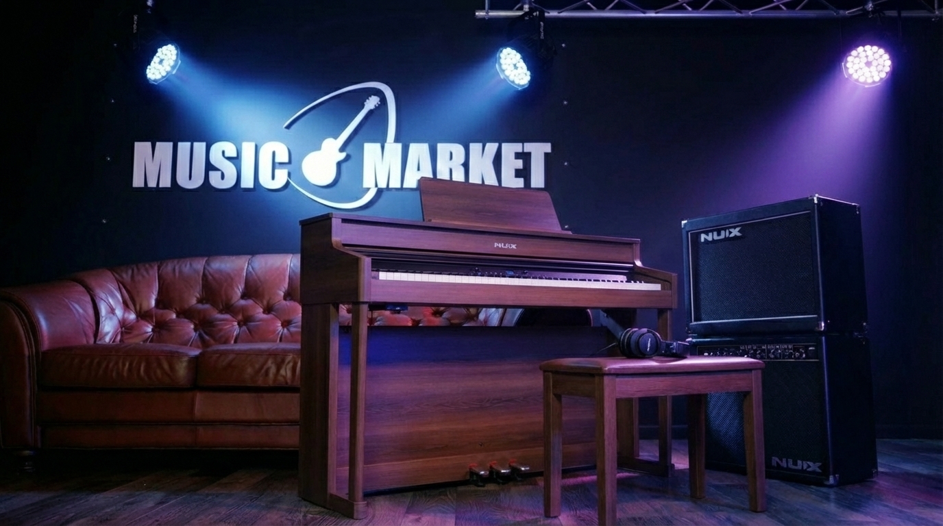 NCK-430-WN Цифровое пианино на стойке с педалями, цвет орех, Nux