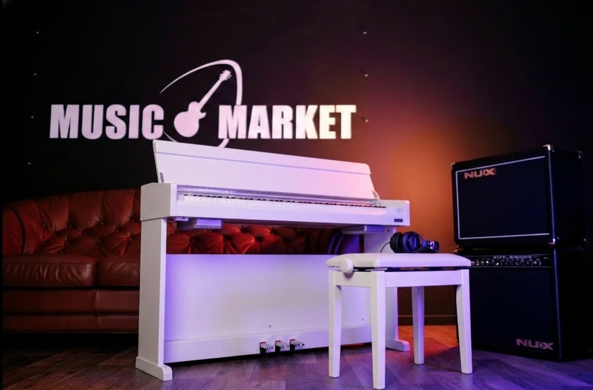 NCK-330-WH Цифровое пианино на стойке с педалями, белое, Nux