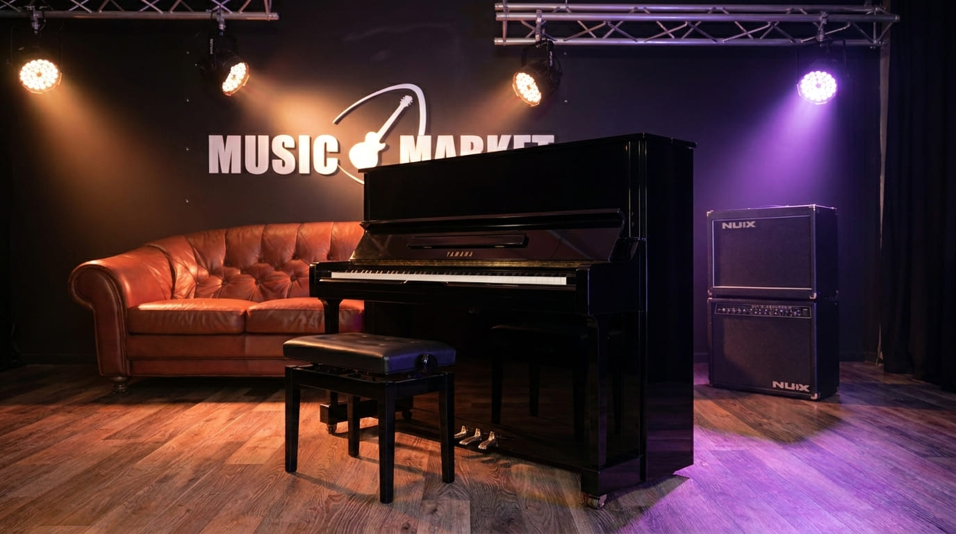 Акустическое пианино Yamaha YC121EX PE - чёрный полированный