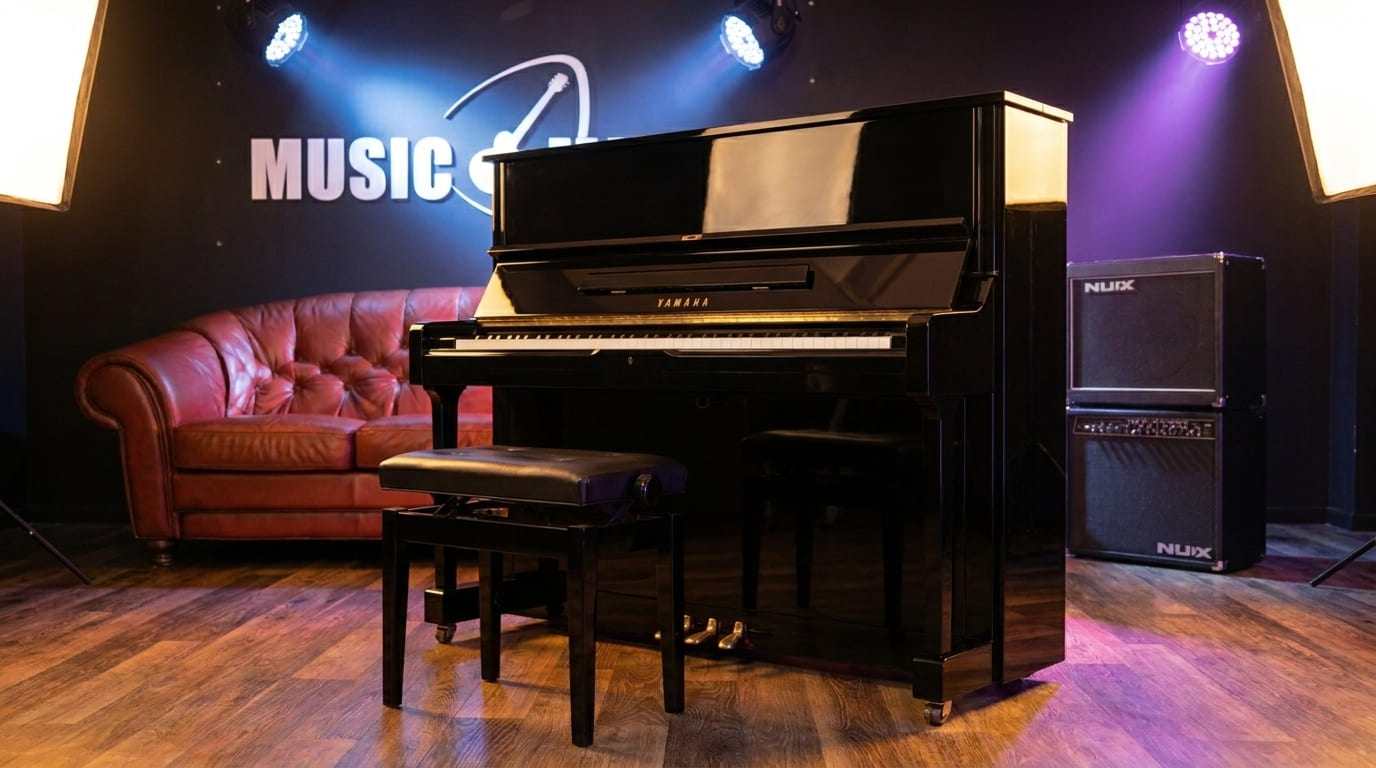 Акустическое пианино Yamaha YC121EX PEM - чёрный полированный