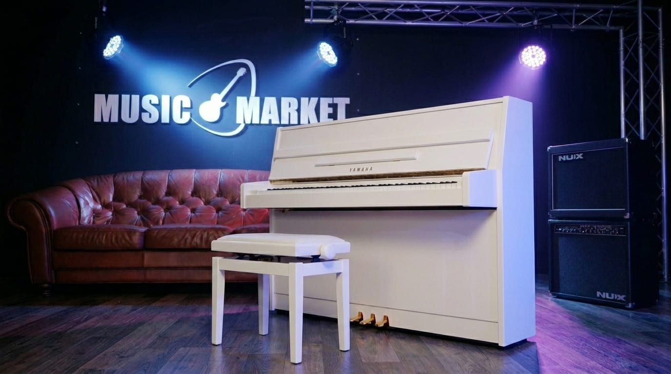 Трансакустическое пианино с банкеткой Yamaha JU109 TC3 PWH