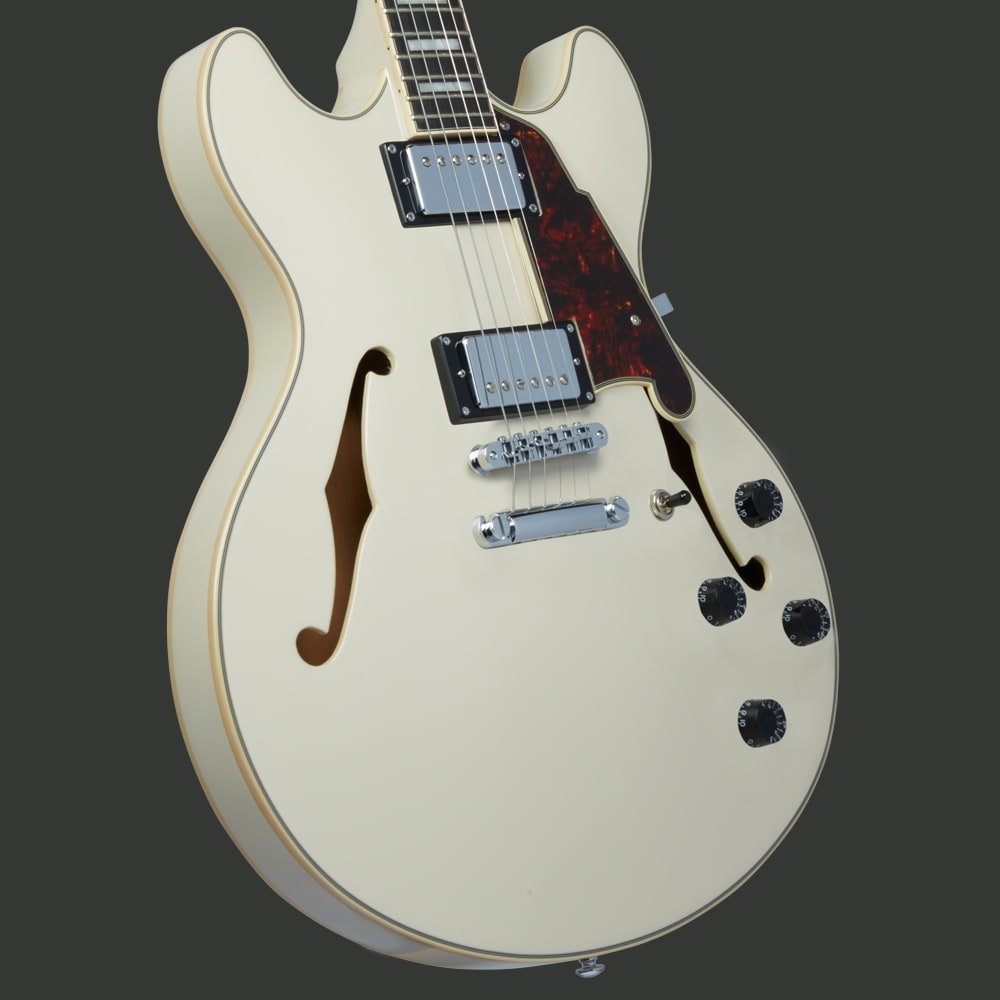 Полуакустическая электрогитара DAngelico Premier DC Champagne Stopbar