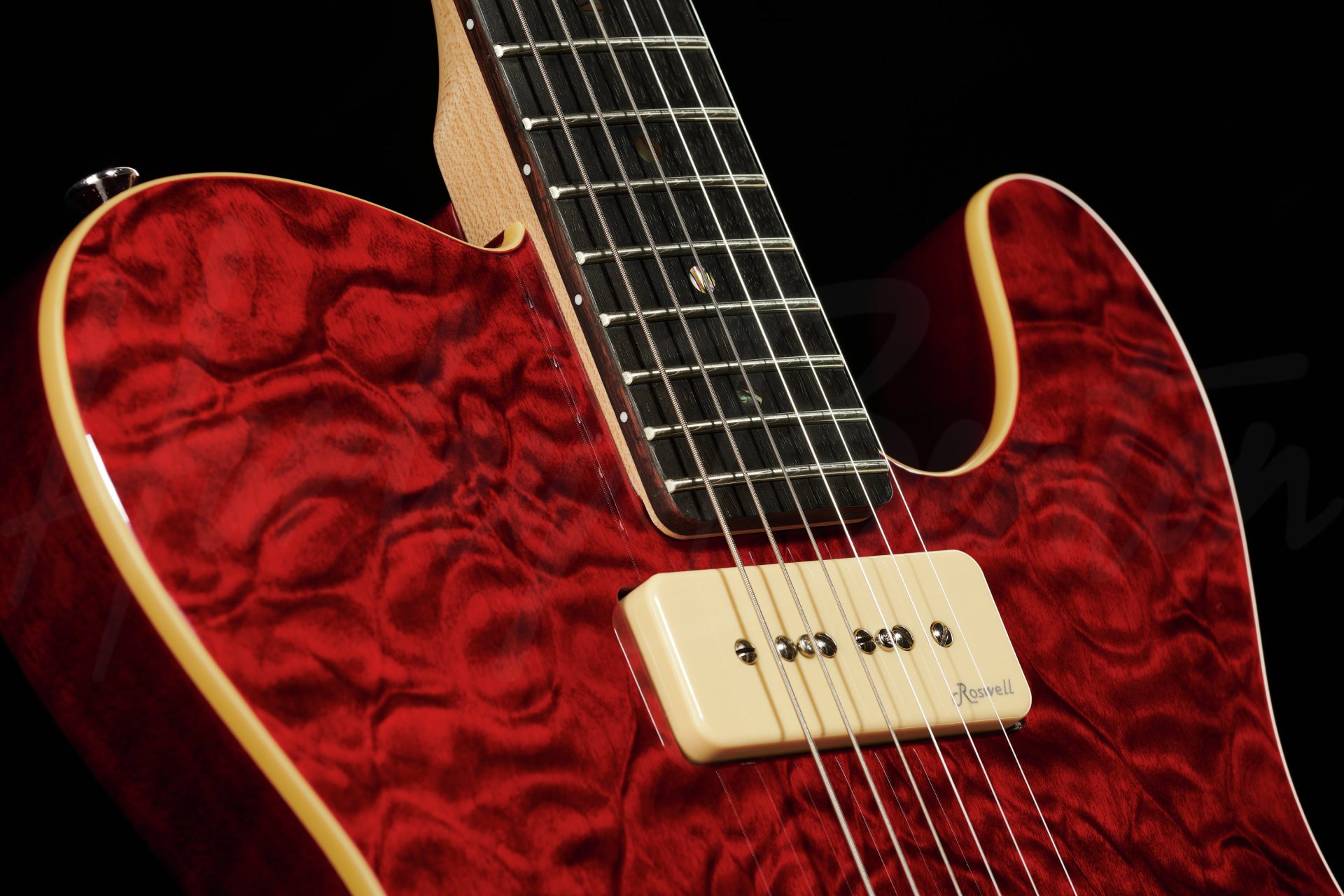 Электрогитара Harley Benton TE-90QM Trans Red