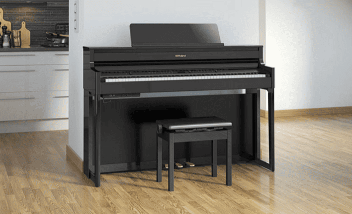 Цифровое пианино Roland HP704 PE - чёрный полированный