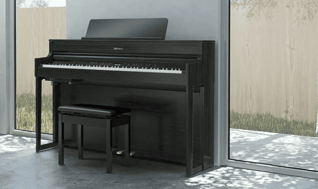 Цифровое пианино Roland HP704 PE - чёрный полированный