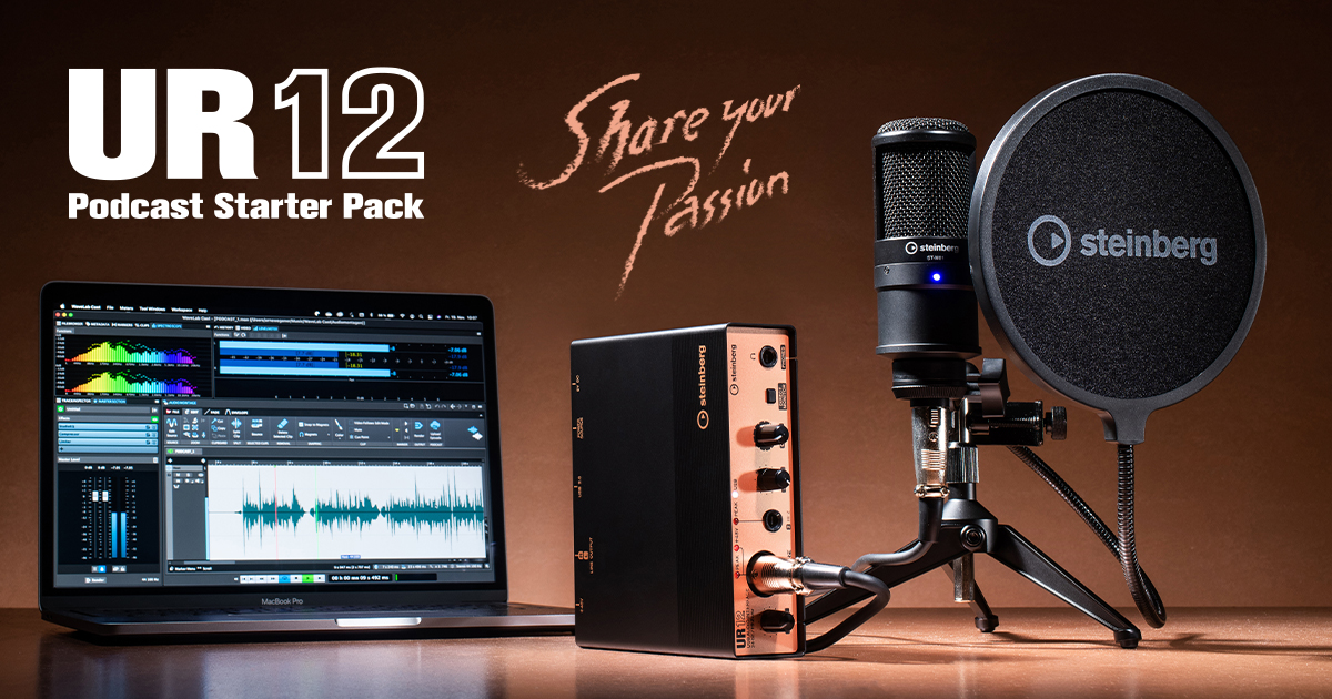 Комплект для записи Steinberg UR12 Podcast Starter Pack