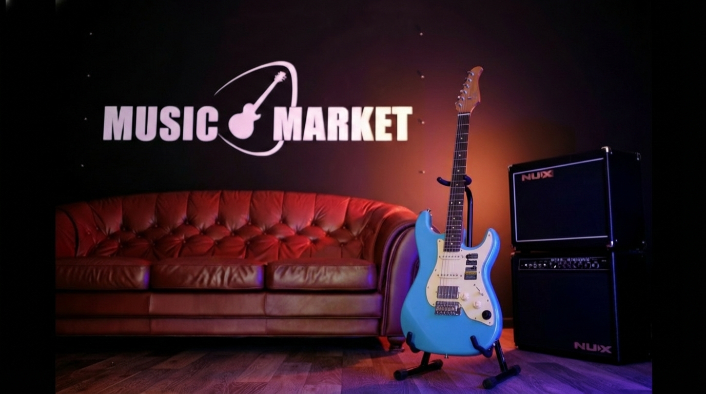 S800-Standard-800-BL Электрогитара с встроенным процессором, синяя, GTRS