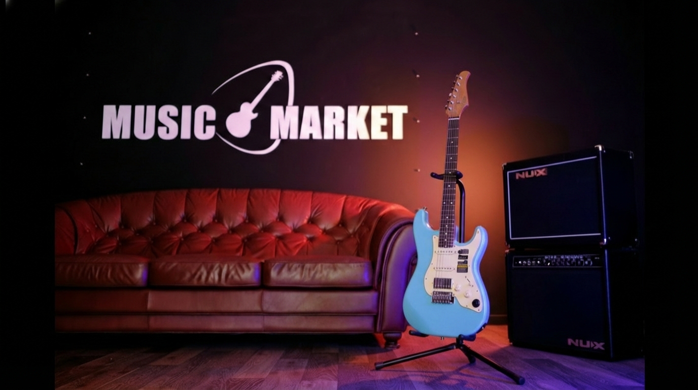 S800-Standard-800-BL Электрогитара с встроенным процессором, синяя, GTRS