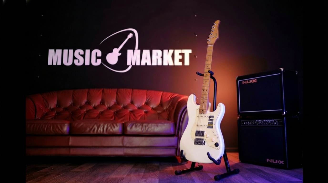 S800-Standard-800-WH Электрогитара с встроенным процессором, белая, GTRS