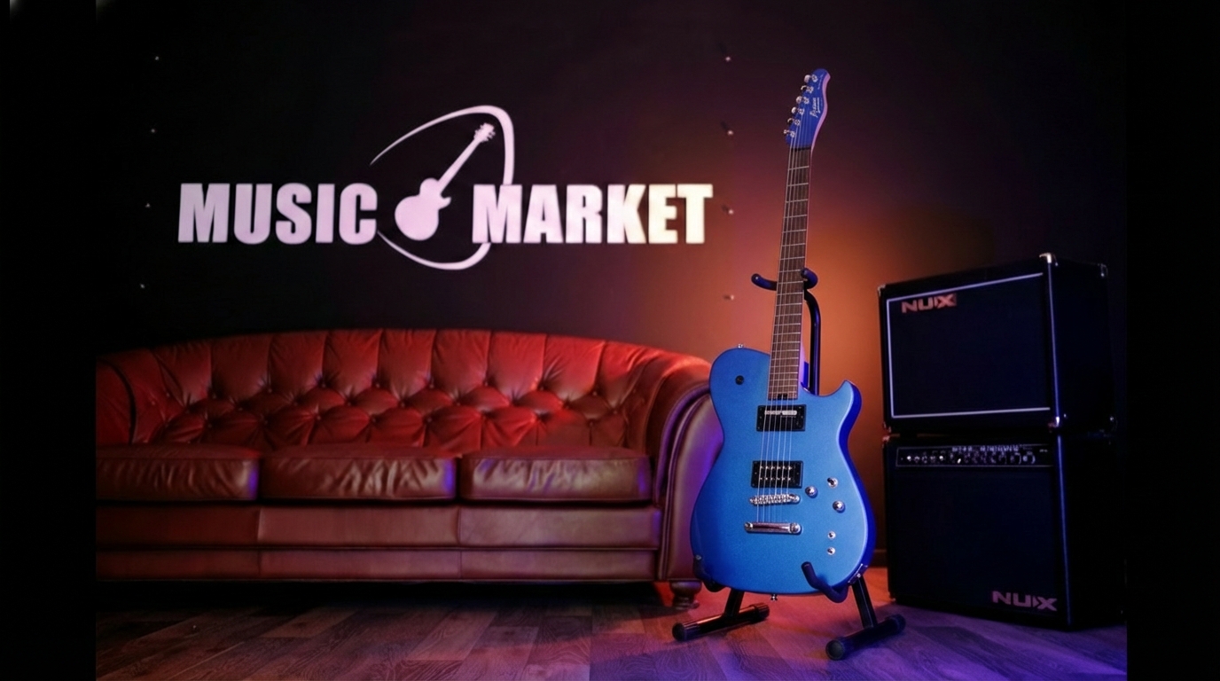 MBM-2H-Sustainiac-BBE META Series Электрогитара, синяя, Cort