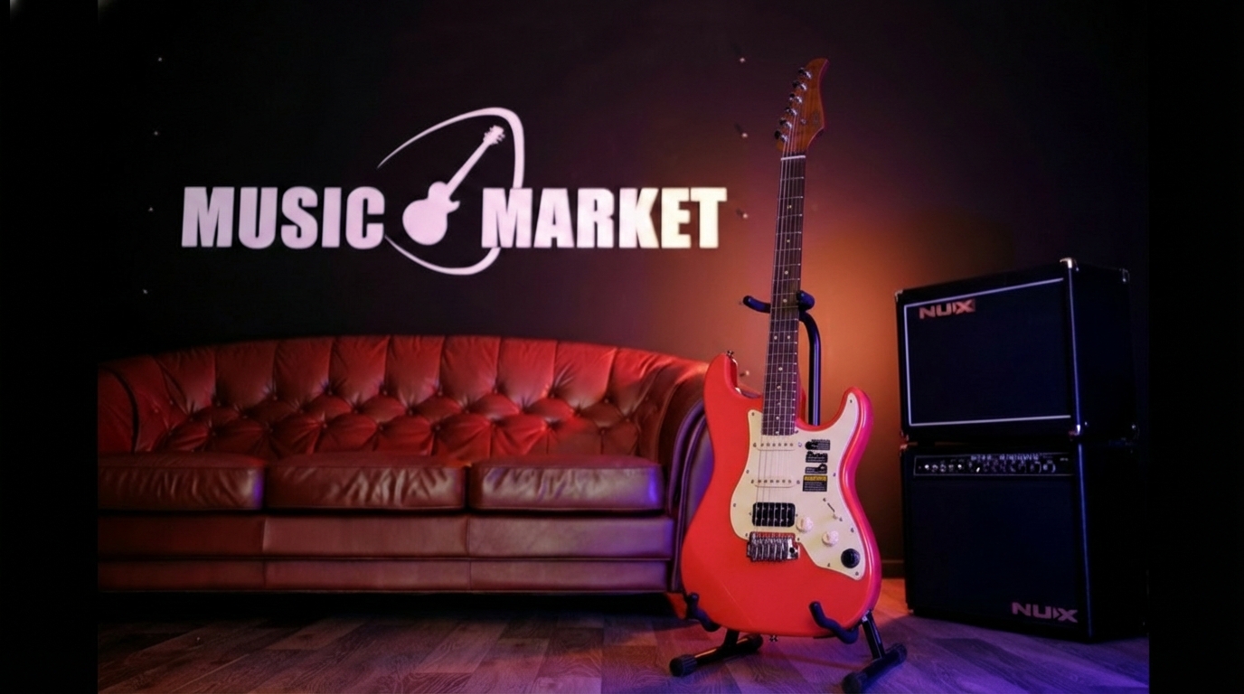 P800-Professional-800-RD Электрогитара с встроенным процессором, красная, GTRS