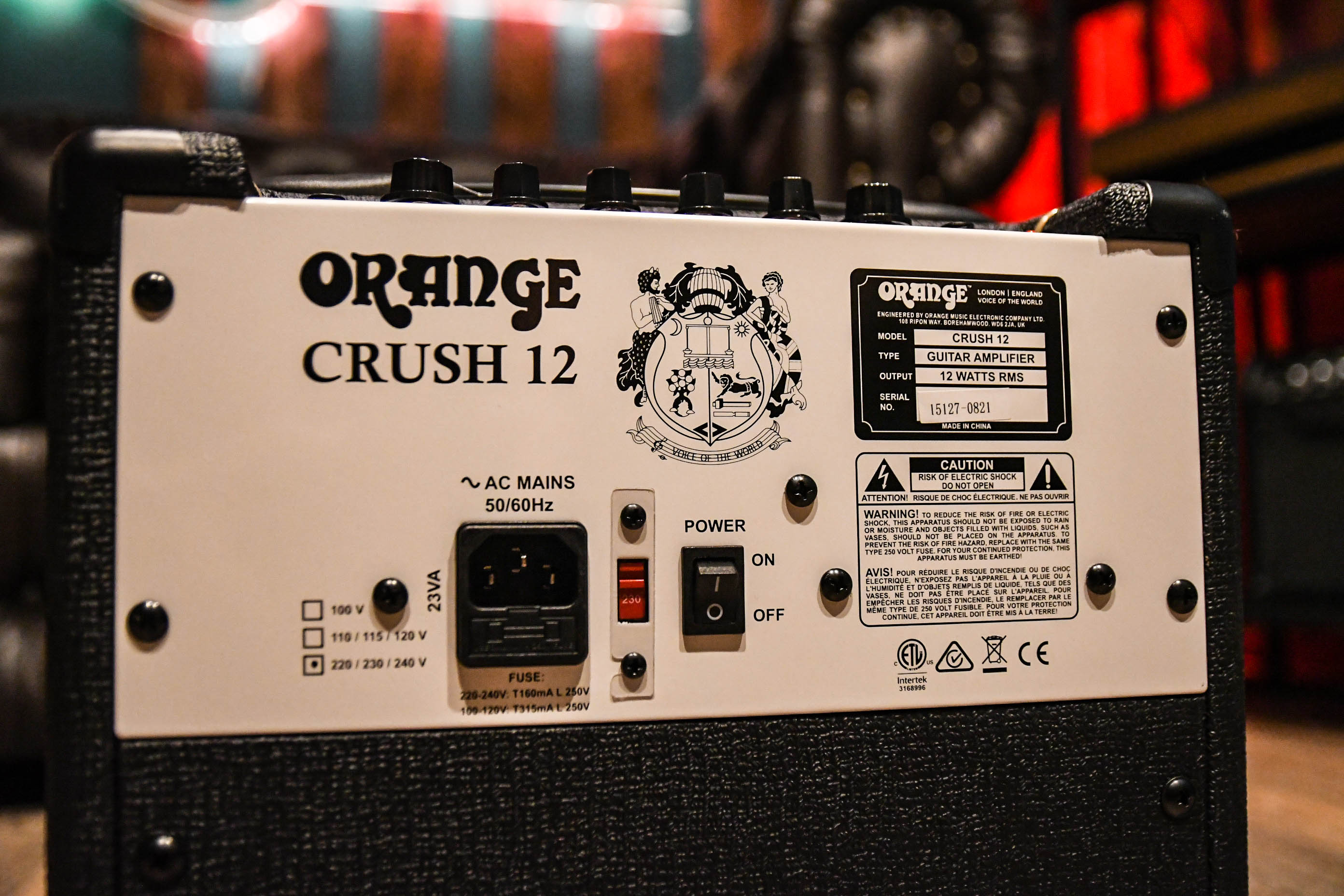 Гитарный комбоусилитель 12 Вт,  ORANGE CRUSH 12 BK