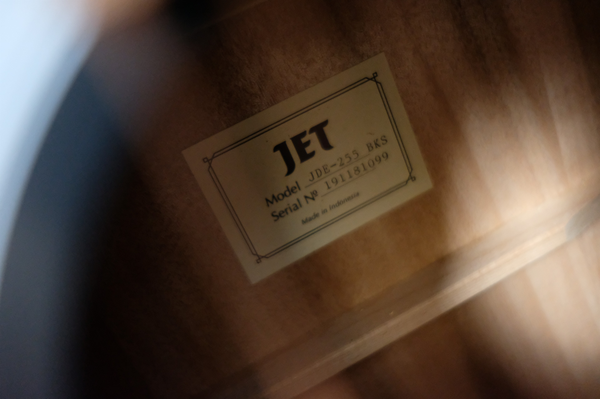 Электроакустическая гитара JET JDE-255 BKS