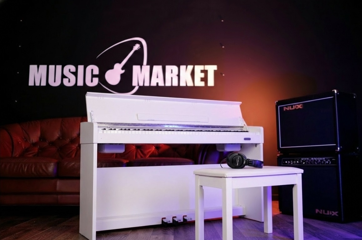 WK-310-White Цифровое пианино на стойке с педалями, белое, Nux