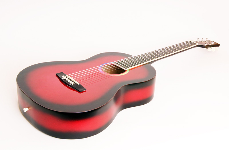 Акустическая гитара, красная, Амистар M-313-RD
