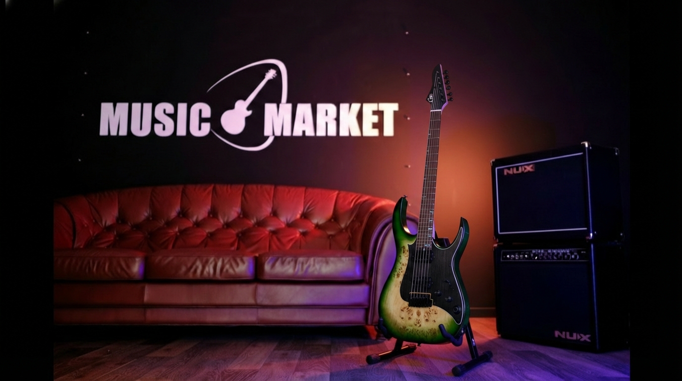 M810-GNBT Modern Электрогитара с встроенным процессором, зеленая, GTRS